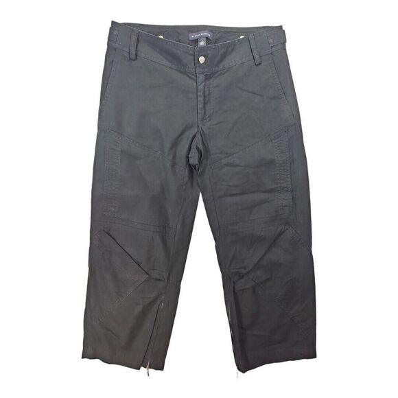Banana Republic Black Cargo Cotton Capri Pants Size 2 - Picture 1 of 8